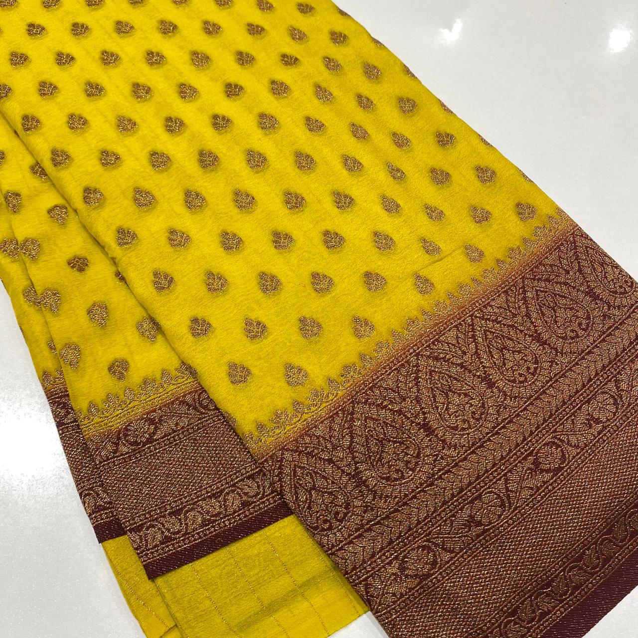 Banaras Antique Zari Georgette Saree