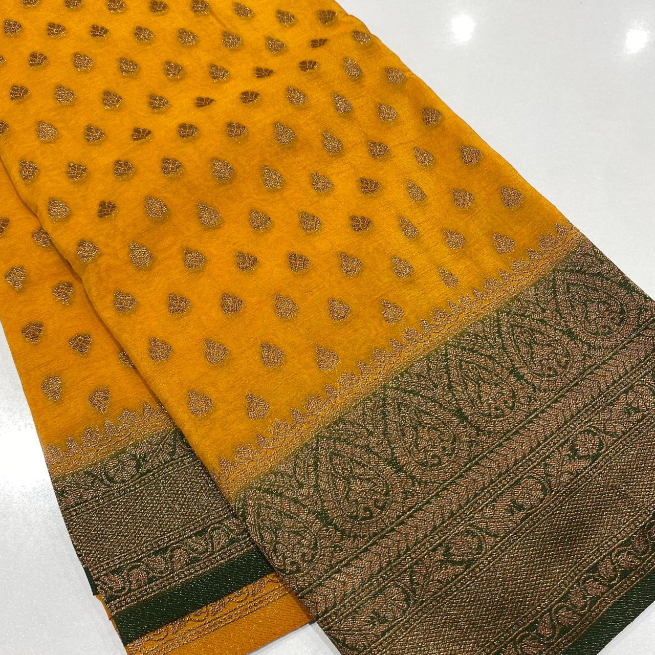 Banaras Antique Zari Georgette Saree