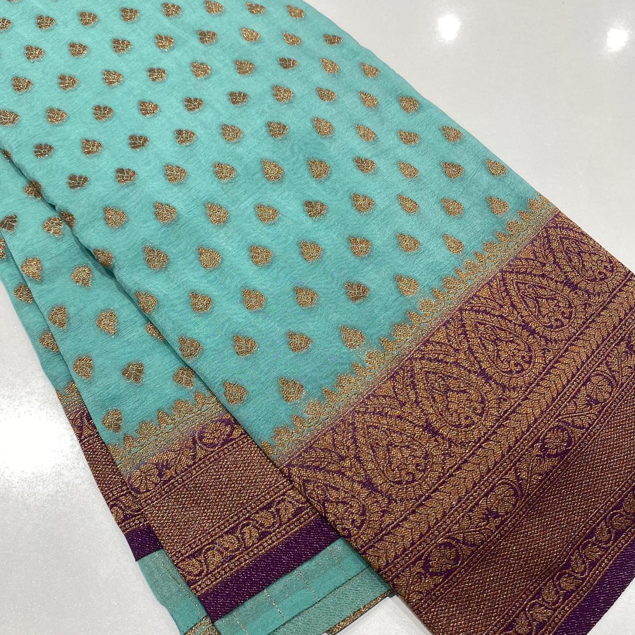Banaras Antique Zari Georgette Saree