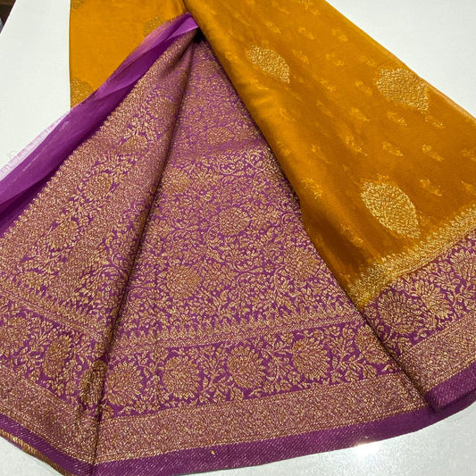 Banaras Antique Zari Chiffon Saree