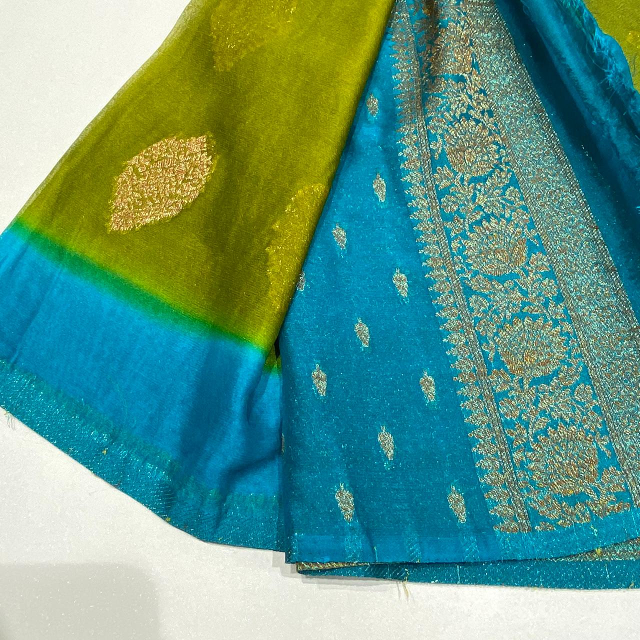 Banaras Antique Zari Chiffon Saree