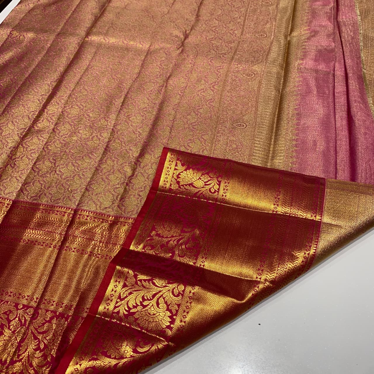 Semi Kanchivaram Tissue Saree