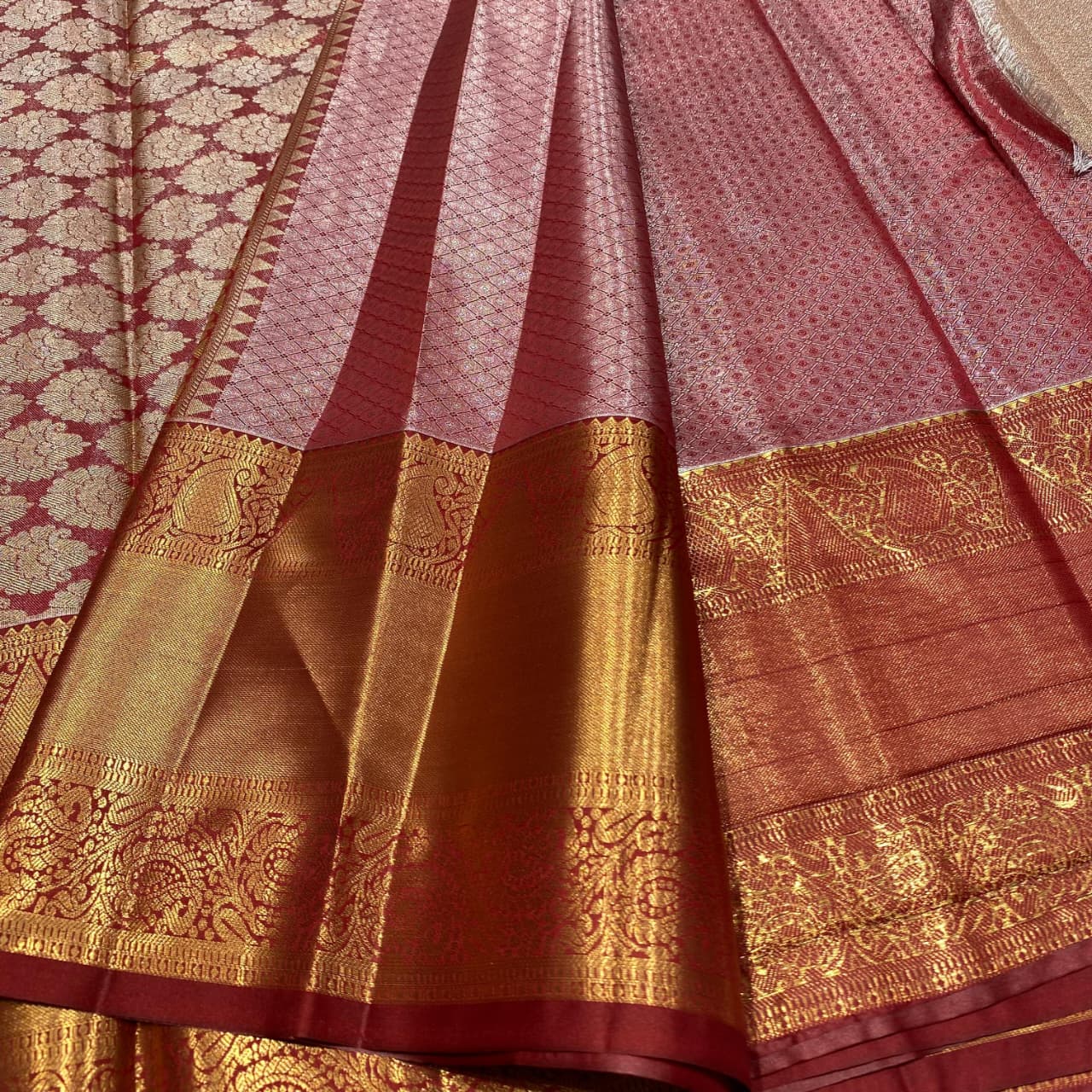 Semi Kanchivaram Tissue Saree
