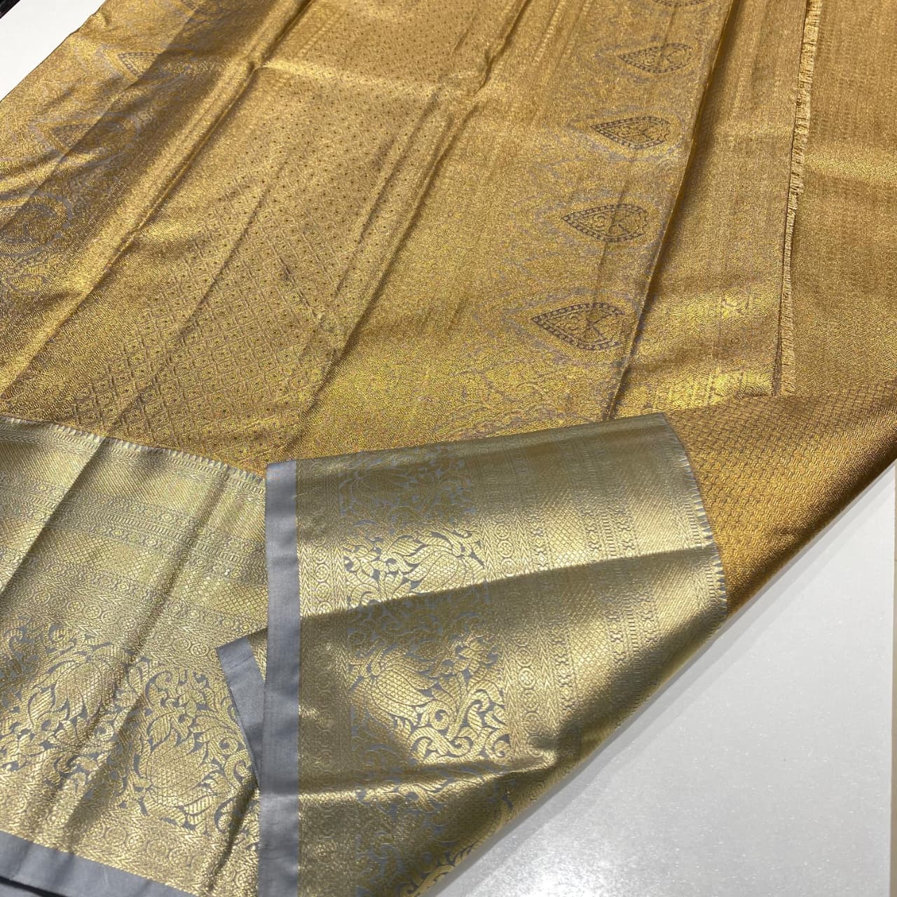 Semi Kanchivaram Tissue Saree