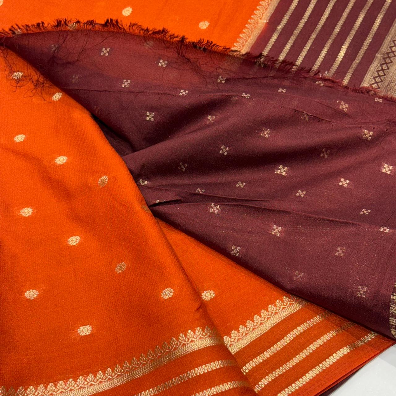 Semi Mysore Crepe Saree