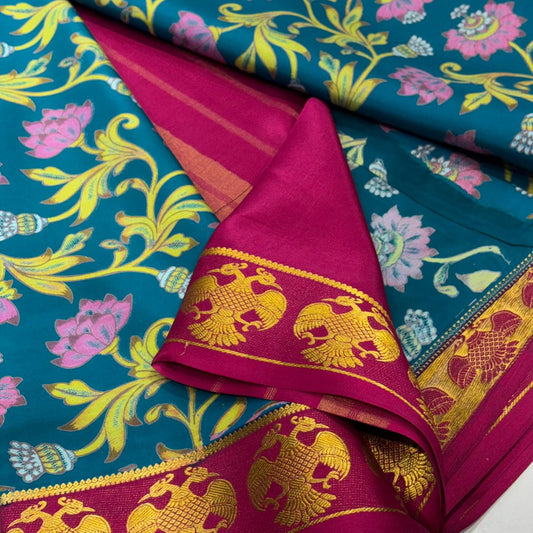 Printed Pure Mysore Silk Saree
