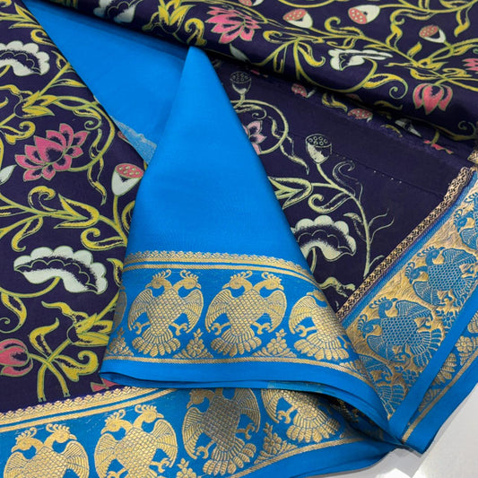 Printed Pure Mysore Silk Saree