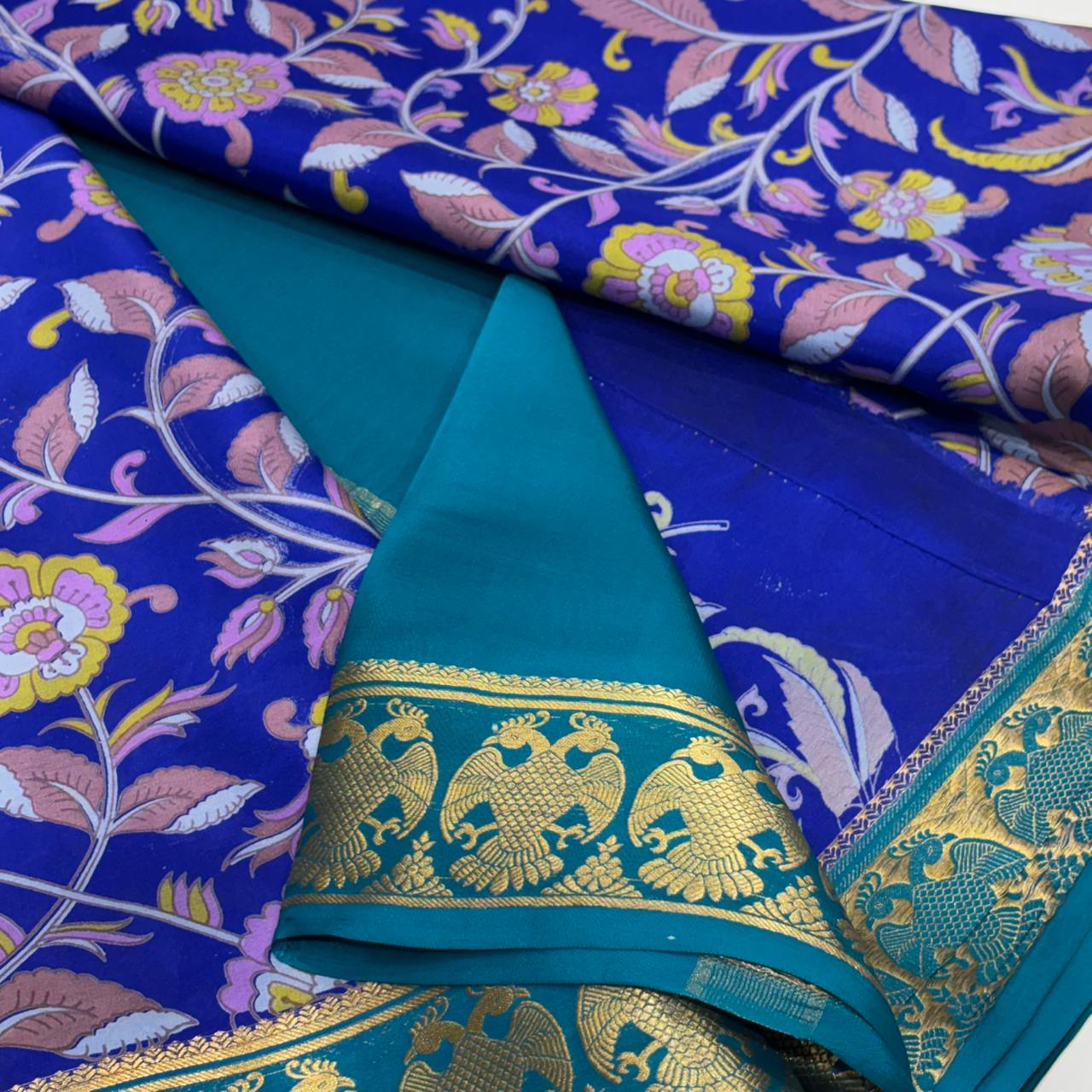 Printed Pure Mysore Silk Saree