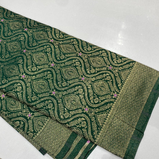 Brocade Mysore Crepe Saree