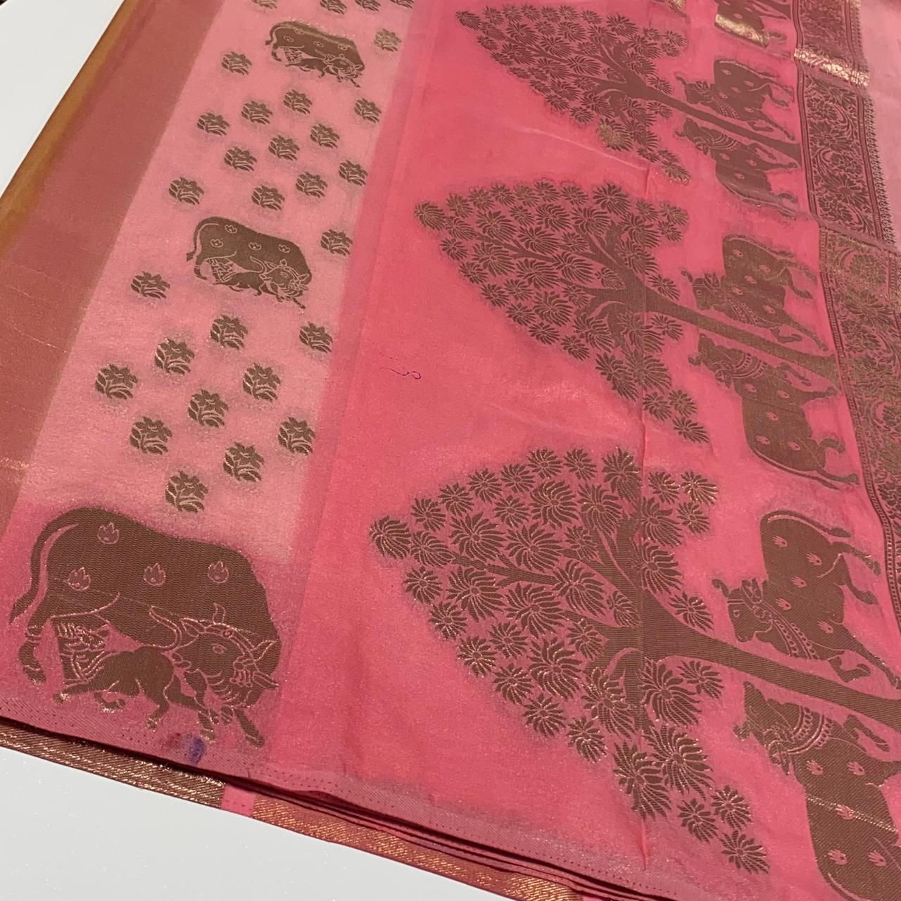Silky Organza Crepe Saree