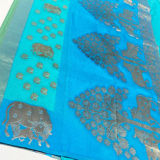 Silky Organza Crepe Saree