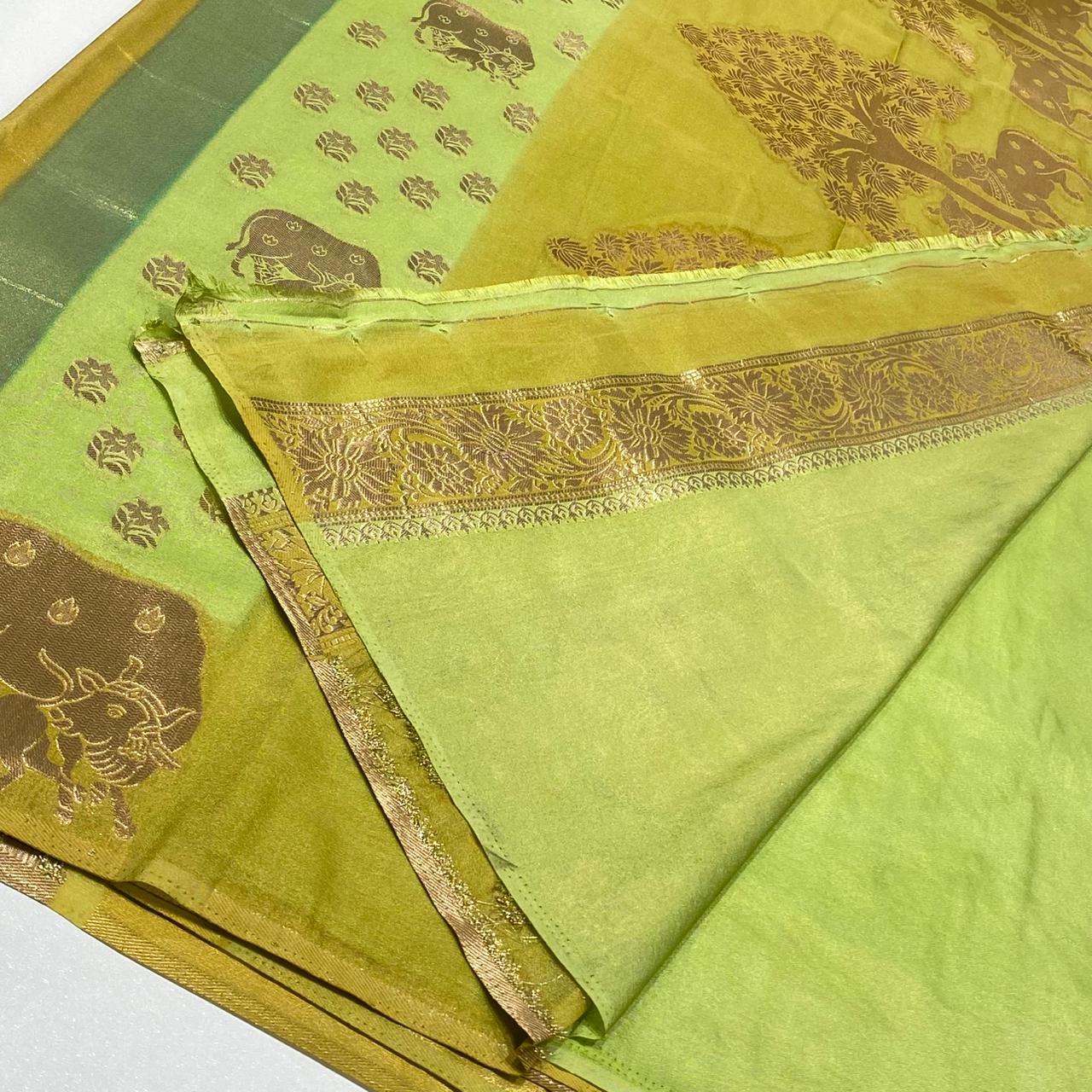 Silky Organza Crepe Saree