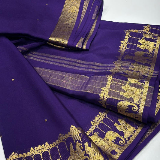 Pure Mysore Crepe Silk Saree