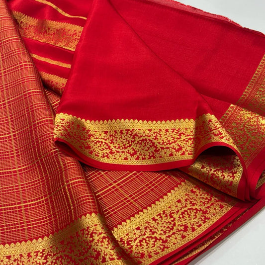 Pure Mysore Crepe Silk Saree