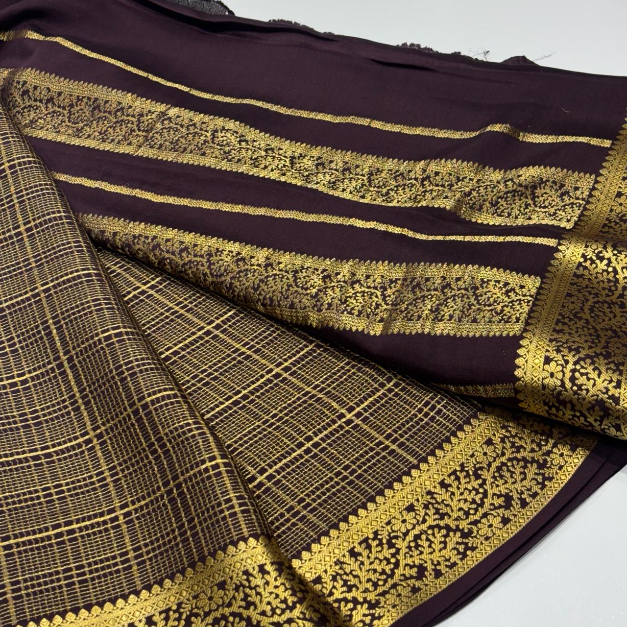 Pure Mysore Crepe Silk Saree