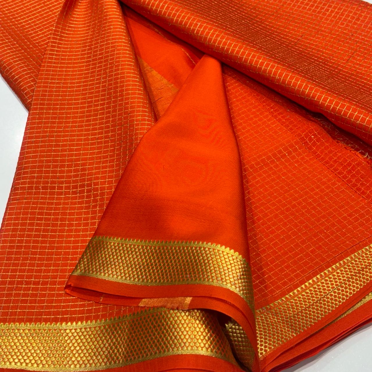 Pure Mysore Crepe Silk Saree