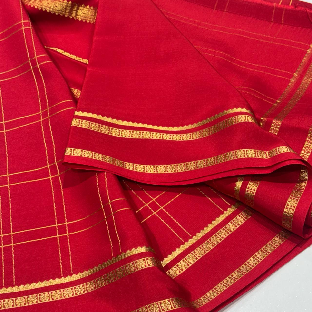 Pure Mysore Crepe Silk Saree