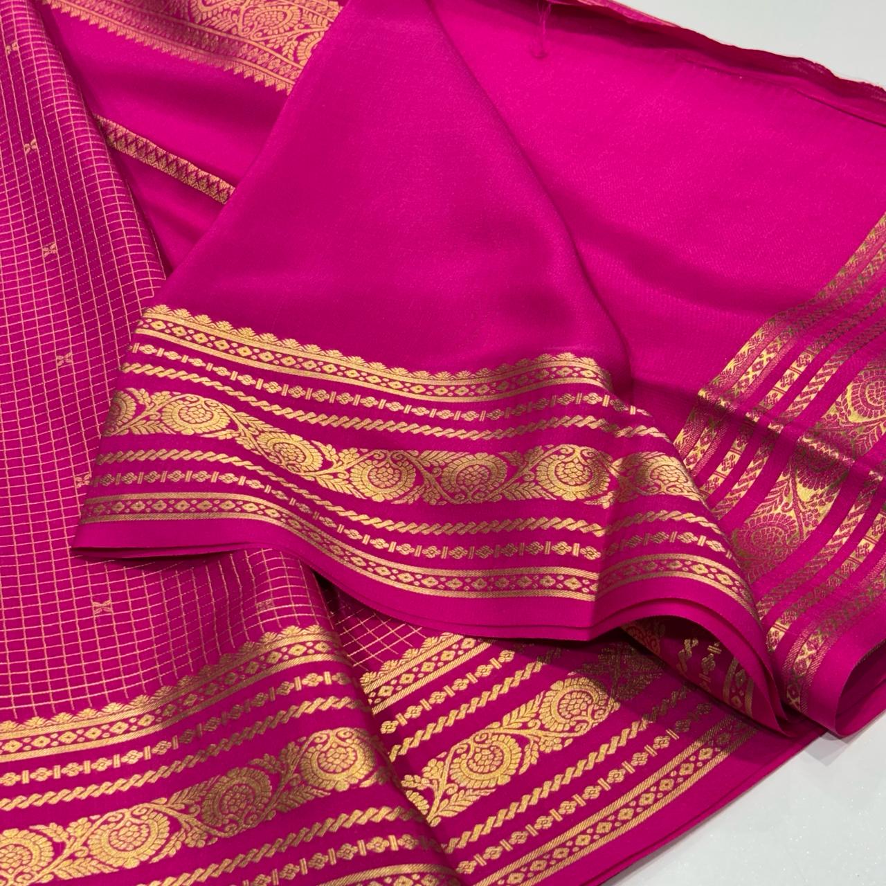 Pure Mysore Crepe Silk Saree