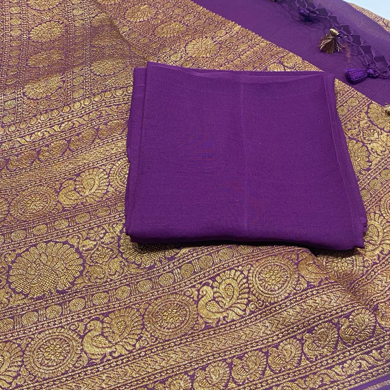 Pure Khaddi Georgette Chiffon Saree