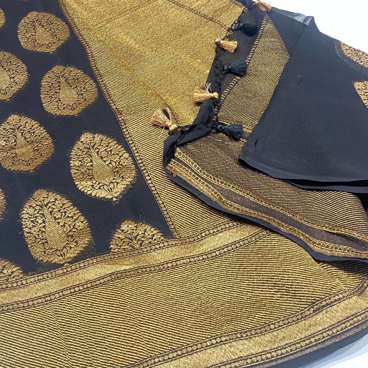 Pure Khaddi Georgette Chiffon Saree