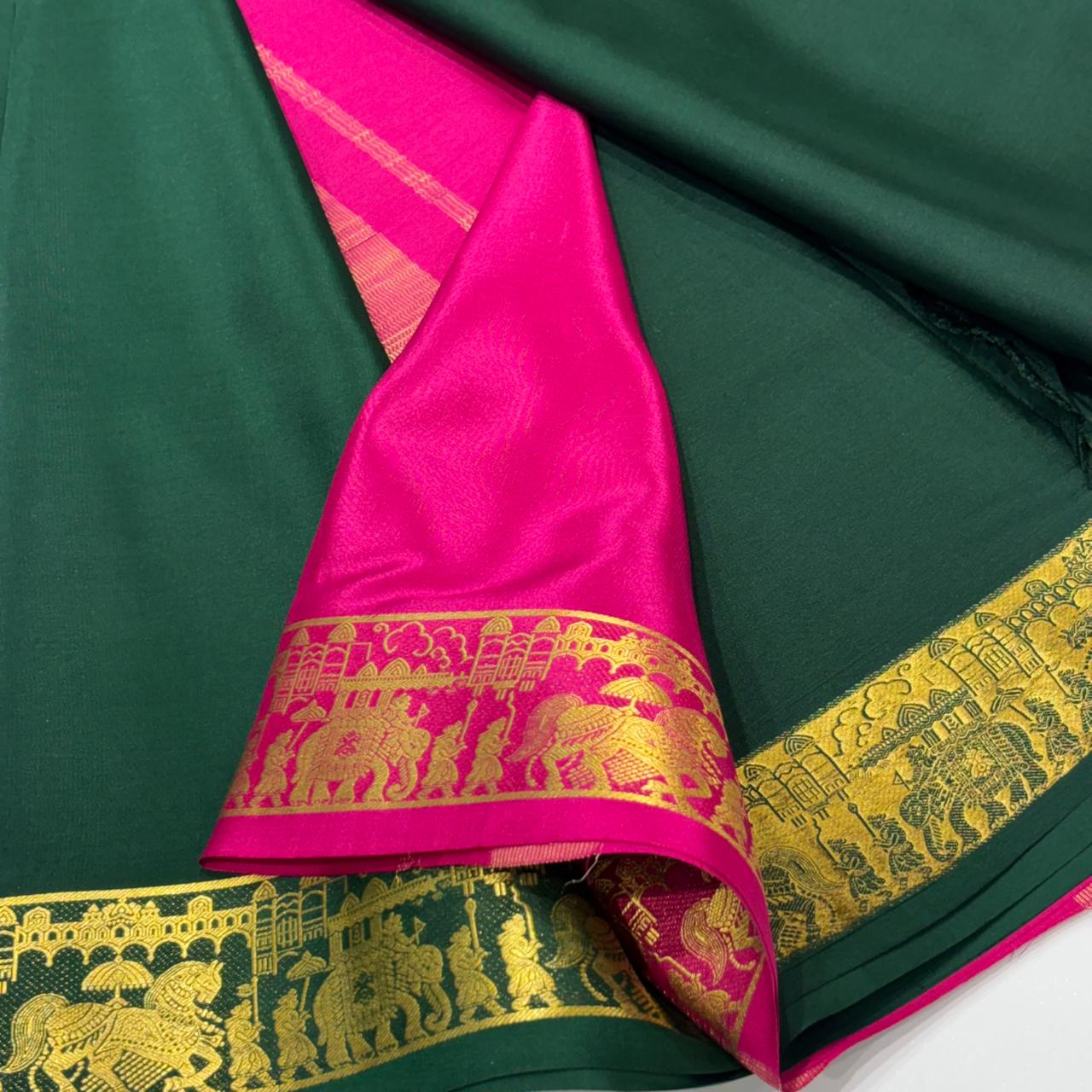 Pure Mysore Crepe Silk Saree