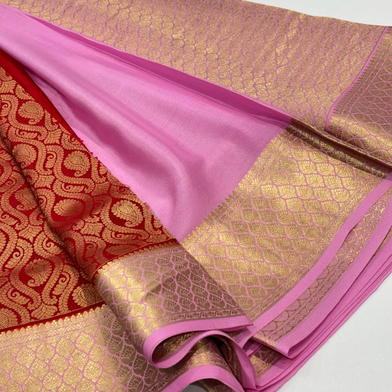 Pure Mysore Silk Brocade Saree
