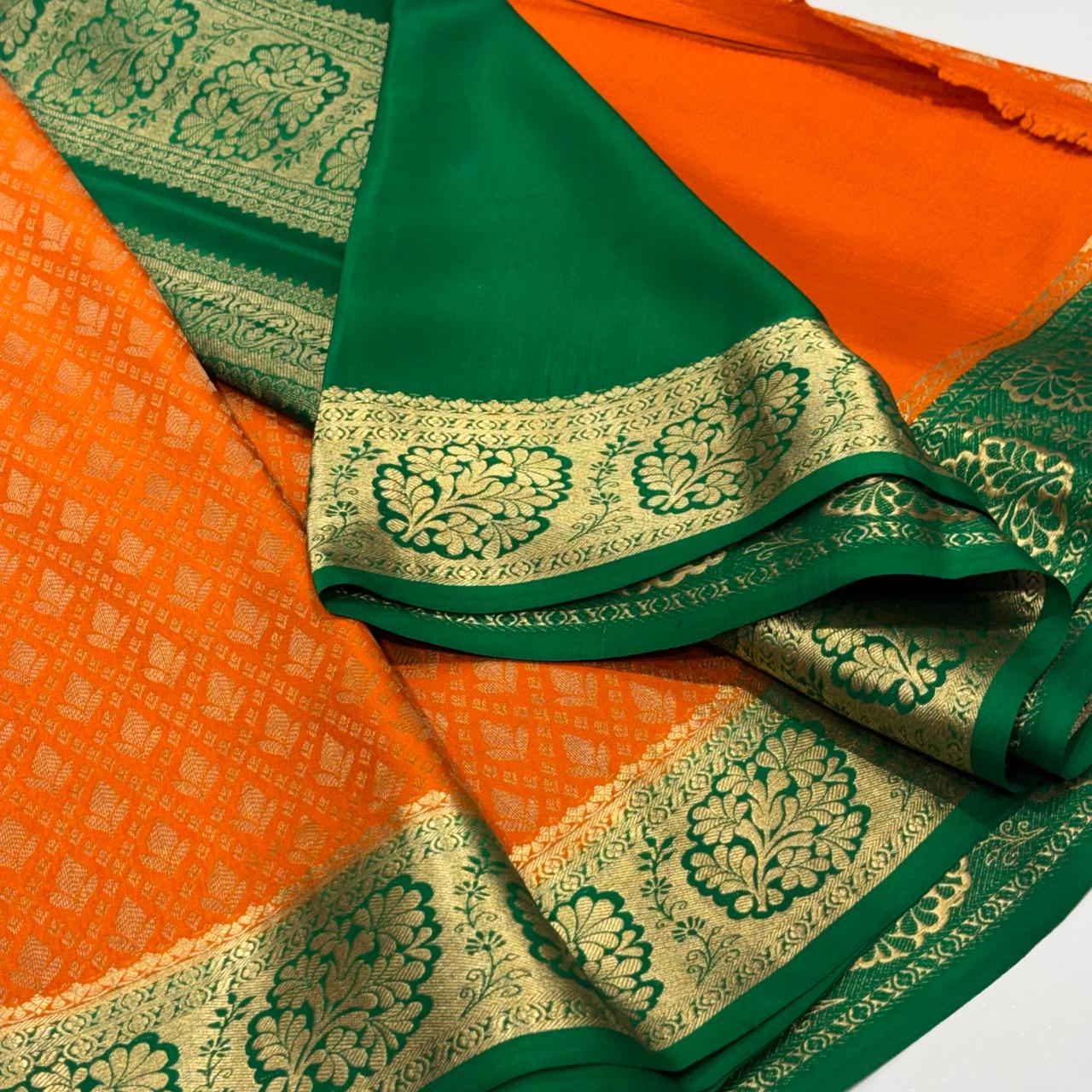 Pure Mysore Silk Brocade Saree