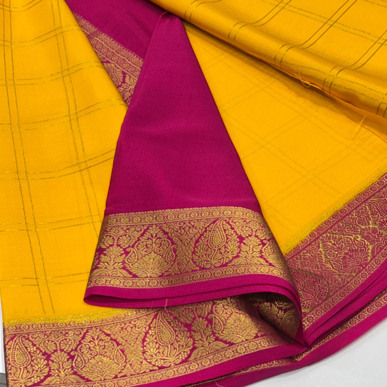 Pure Mysore Crepe Silk Saree