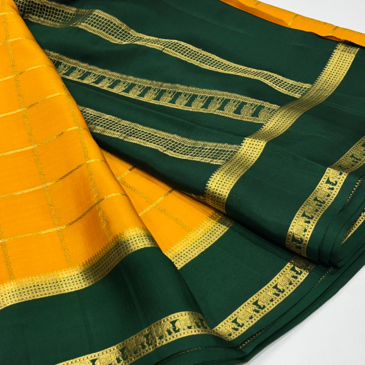 Pure Mysore Crepe Silk Saree