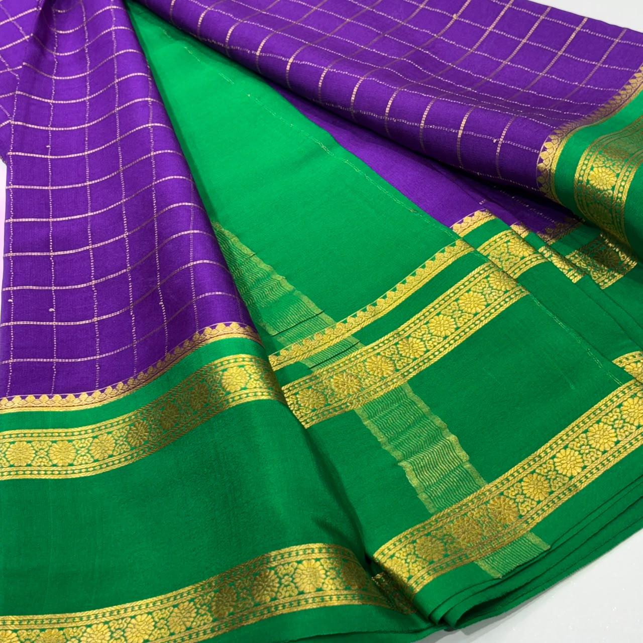 Pure Mysore Crepe Silk Saree