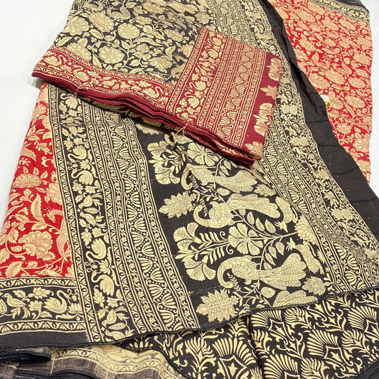 Printed Modal Crepe Saree