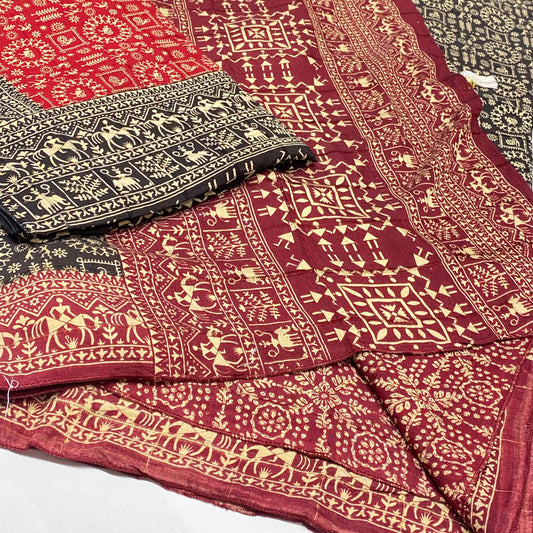 Printed Modal Crepe Saree