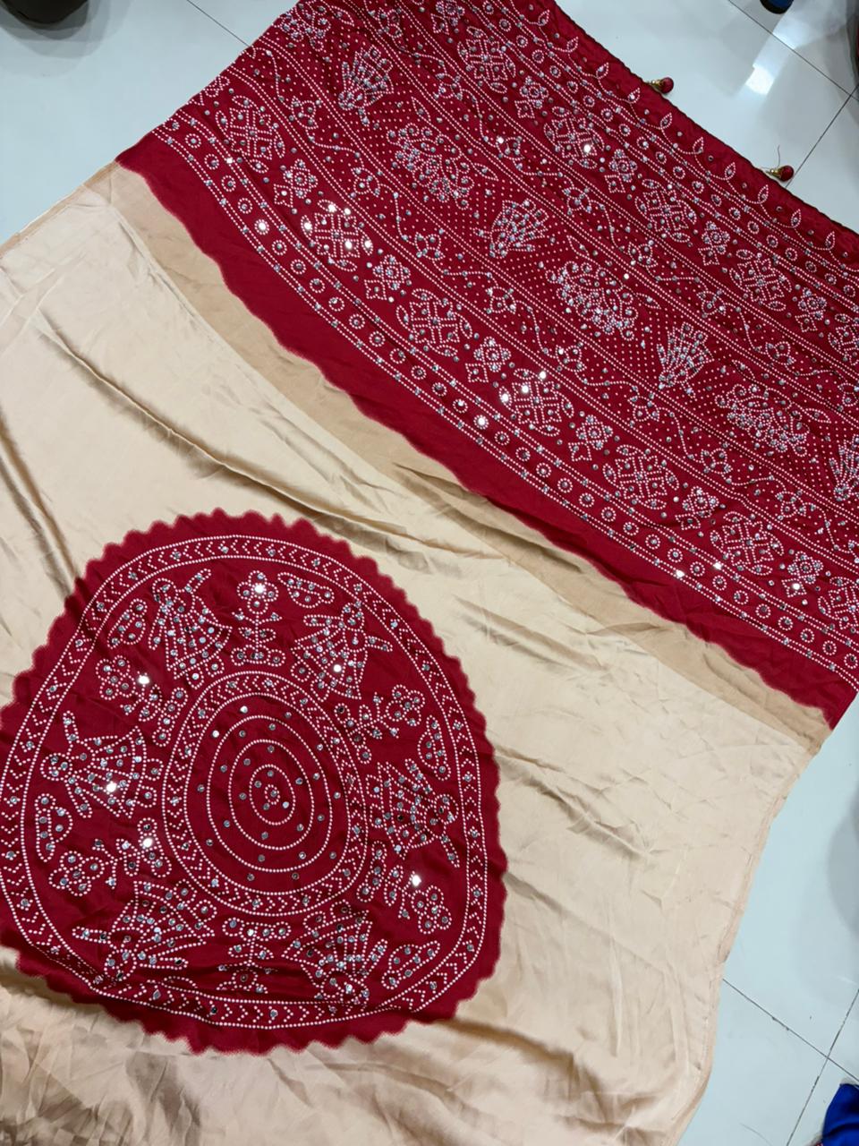 Modal Satin Bandhani Printed Saree
