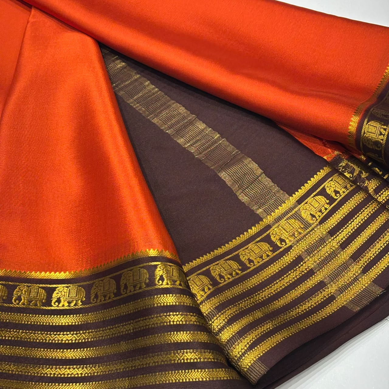 Pure Mysore Crepe Silk Saree