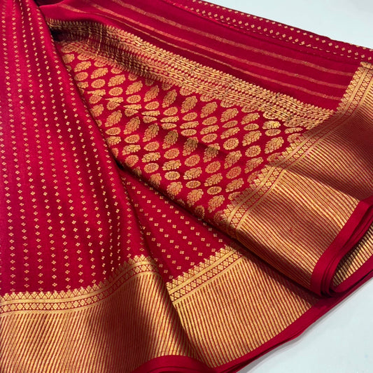 Pure Mysore Crepe Silk Saree