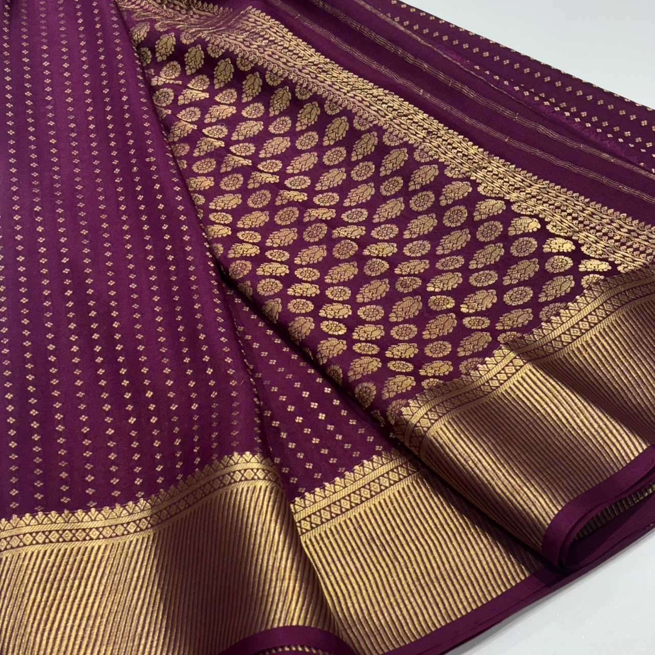 Pure Mysore Crepe Silk Saree
