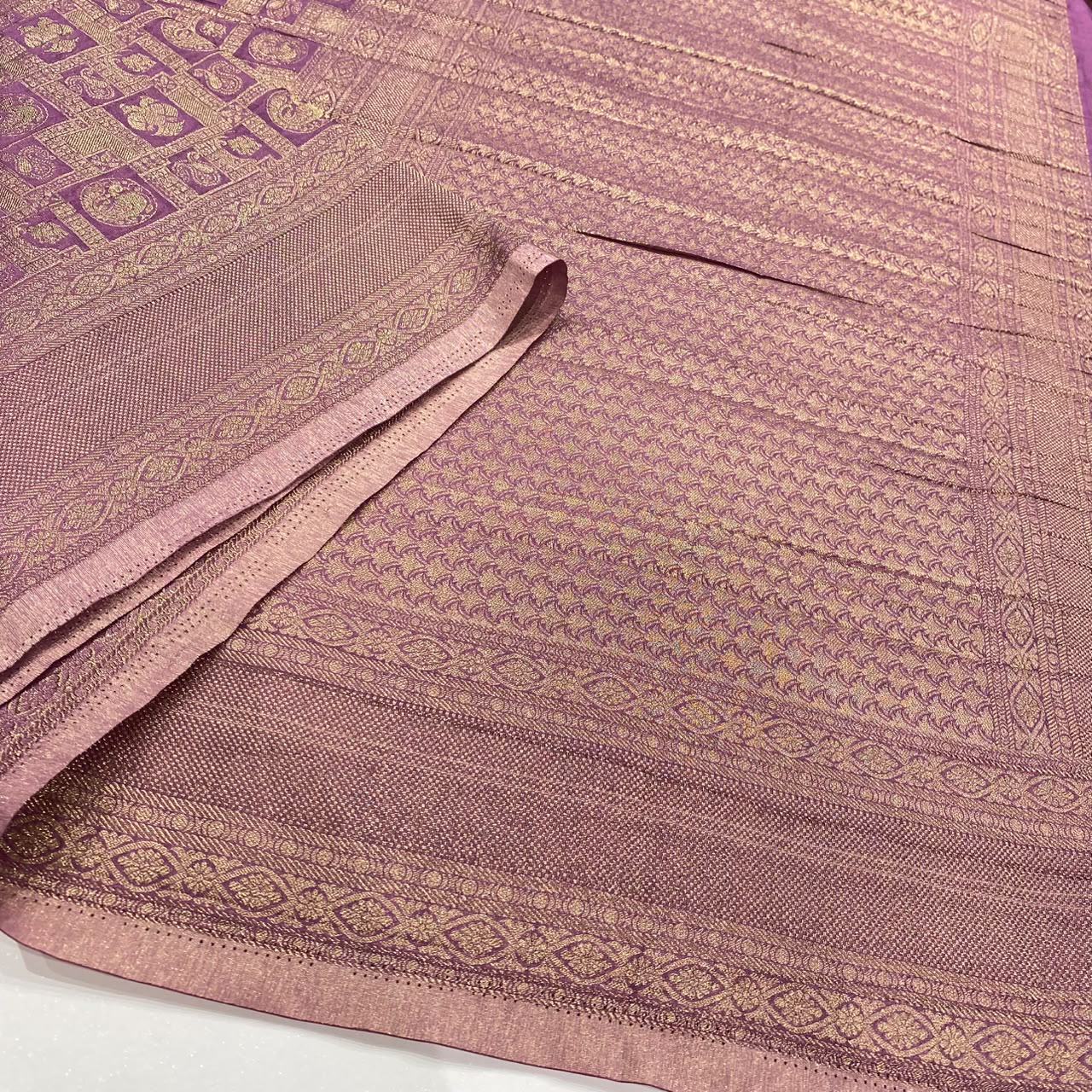 Brocade Mysore Wrinkle Crepe Saree