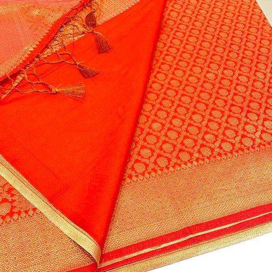 Soft Silk Semi Katan Banaras Saree