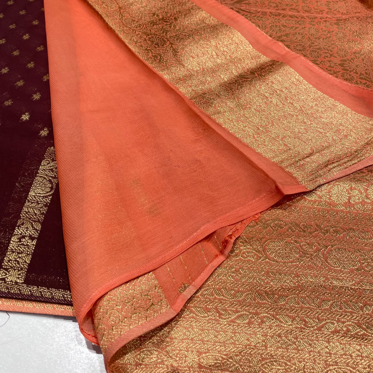 Banarasi Zari Georgette Saree