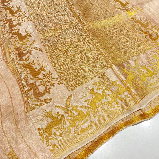 Embossed Satin Crepe Saree