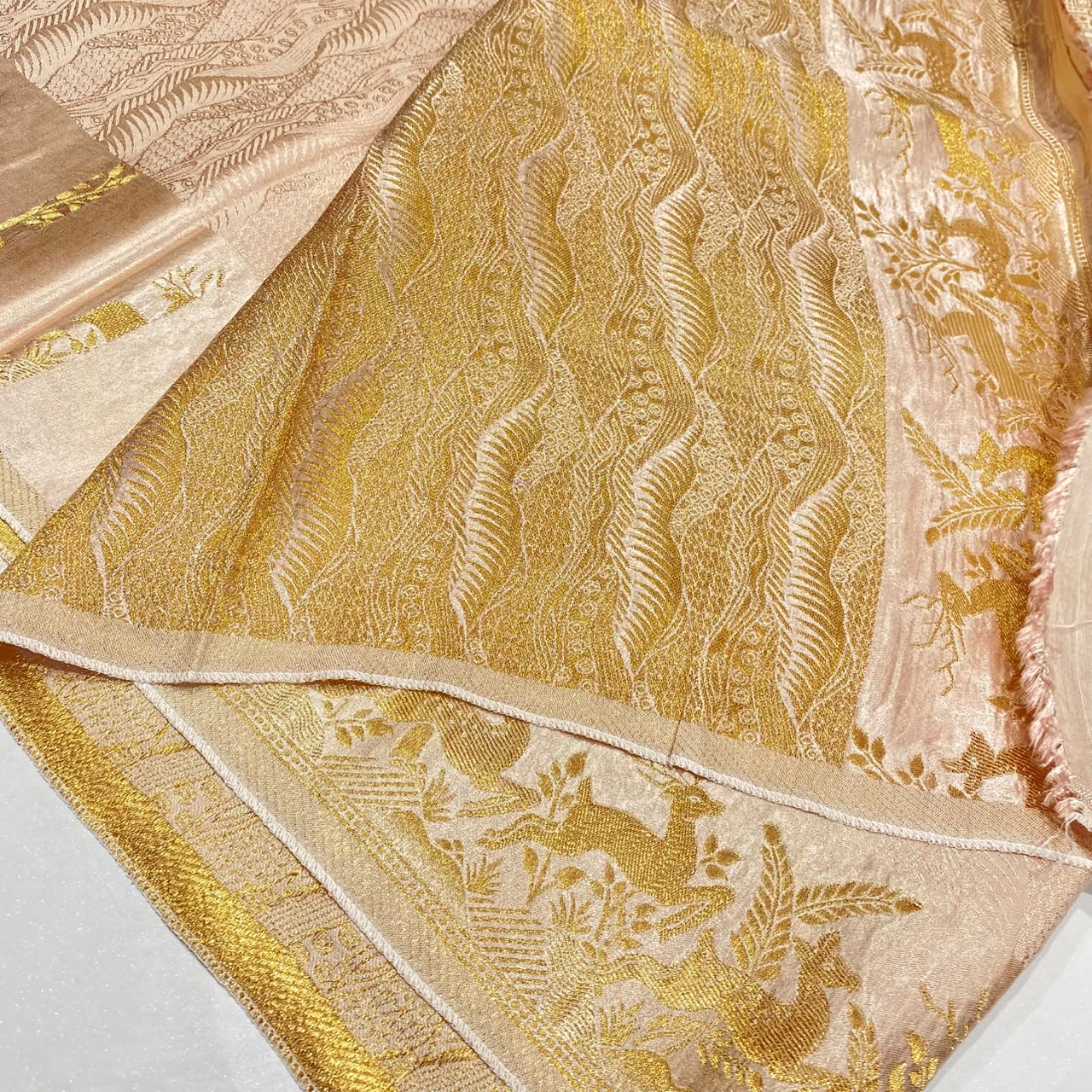 Embossed Satin Crepe Saree
