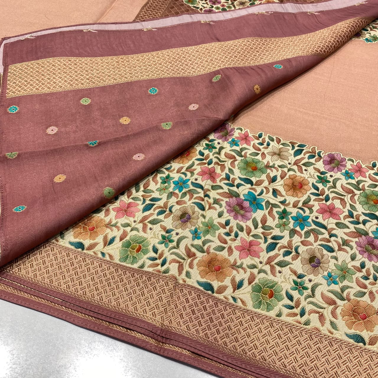 Kashmiri Printed Crepe Saree