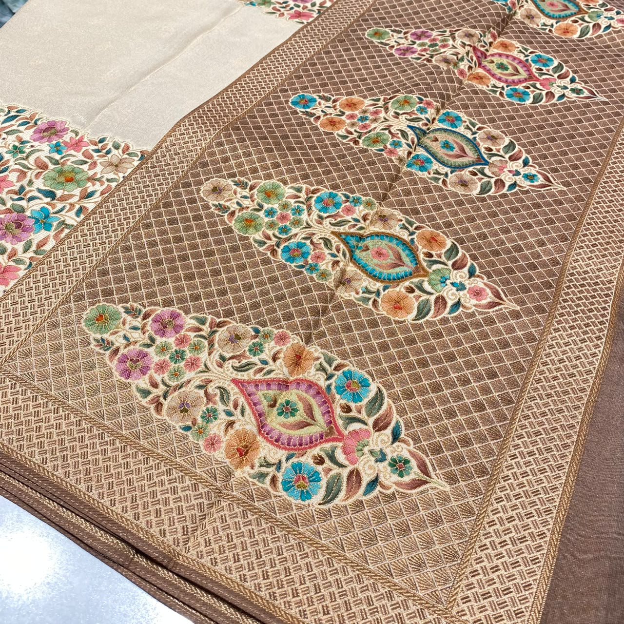Kashmiri Printed Crepe Saree