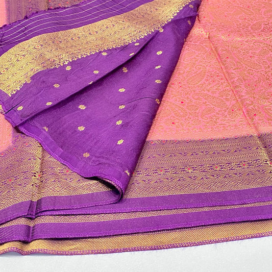 Brocade Mysore Crepe Saree