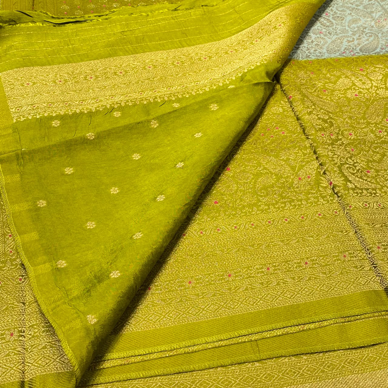 Brocade Mysore Crepe Saree