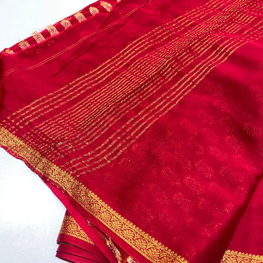 Wrinkle Chiffon Saree