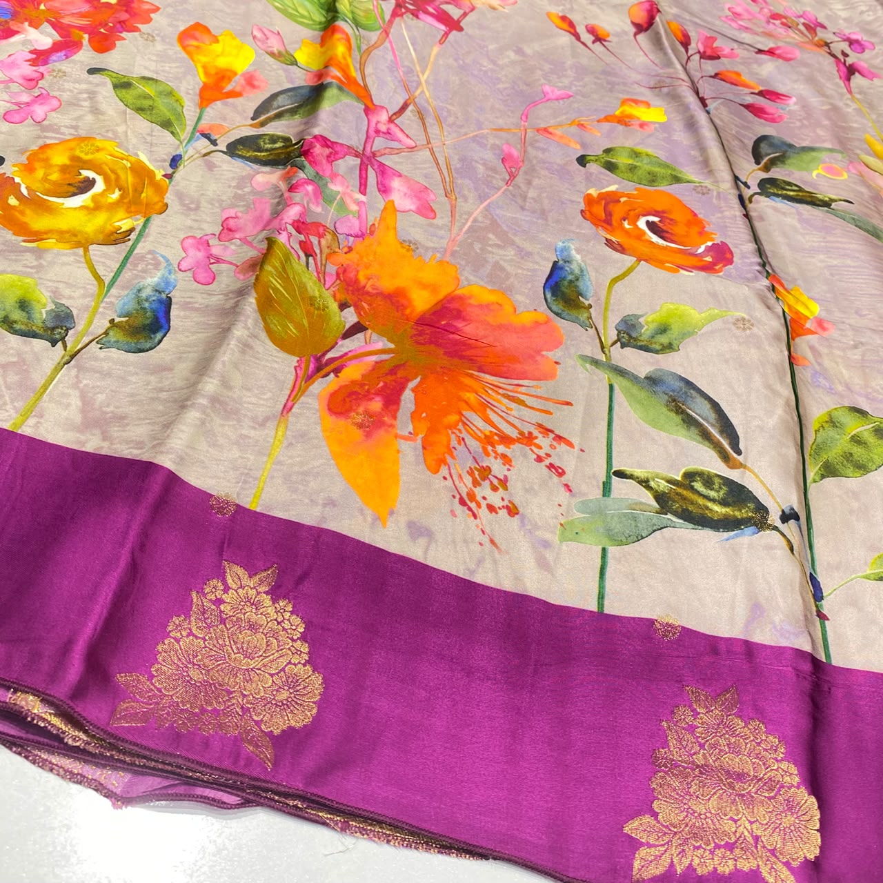 Premium Printed Crepe Saree