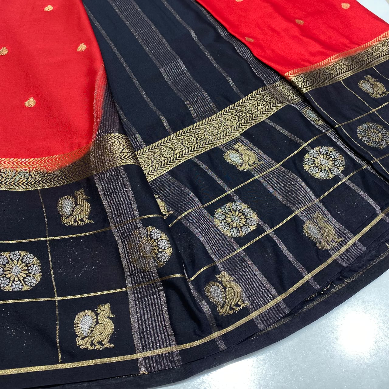 Semi Mysore Crepe Saree