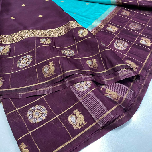 Semi Mysore Crepe Saree