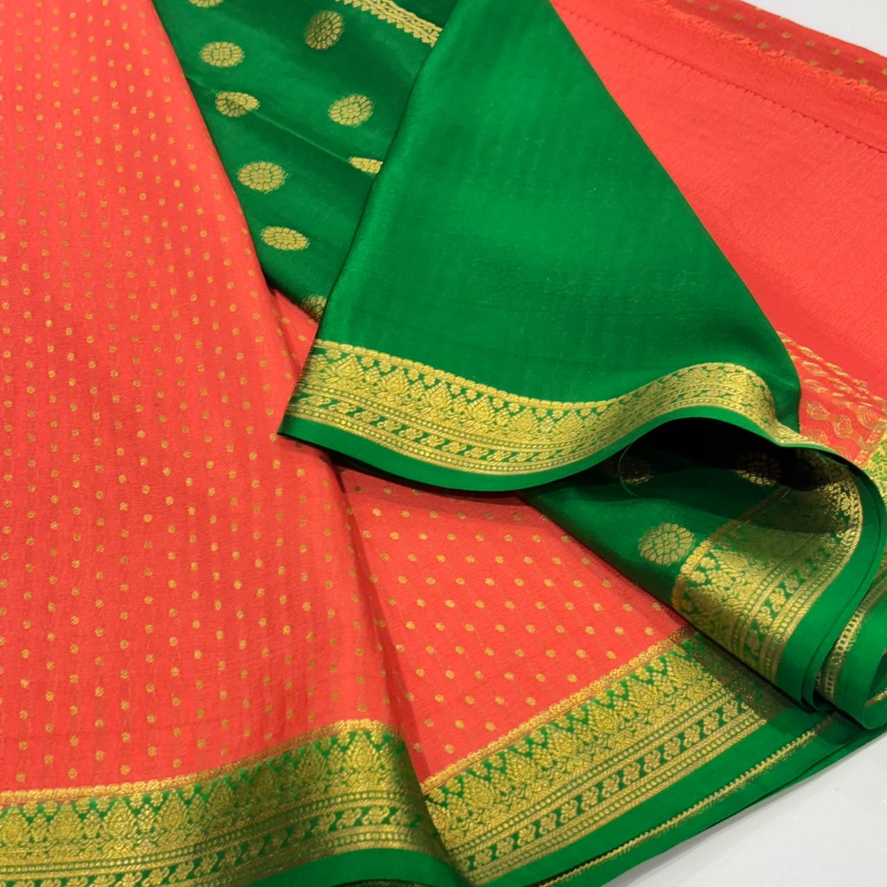 Pure Mysore Crepe Silk Saree